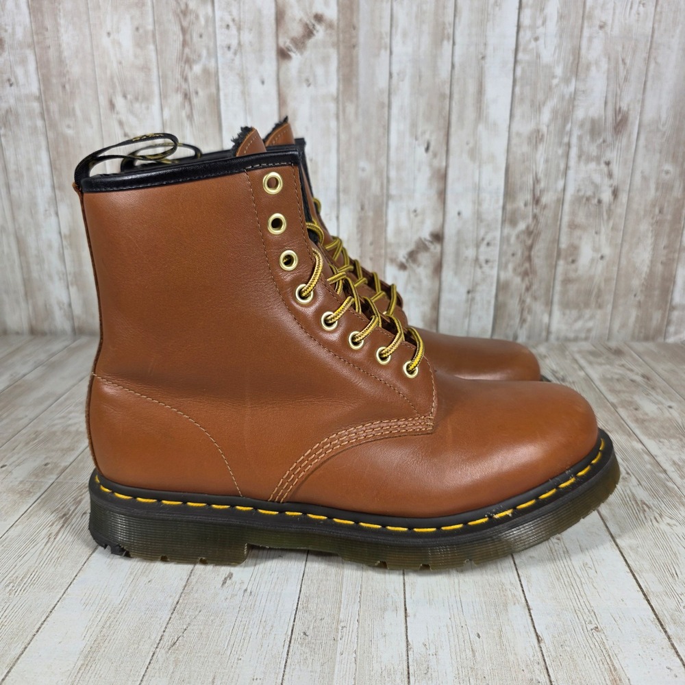 Dr. Martens 1460 Padded‎ Collar Leather Ankle Boots US 10 Womens Brown